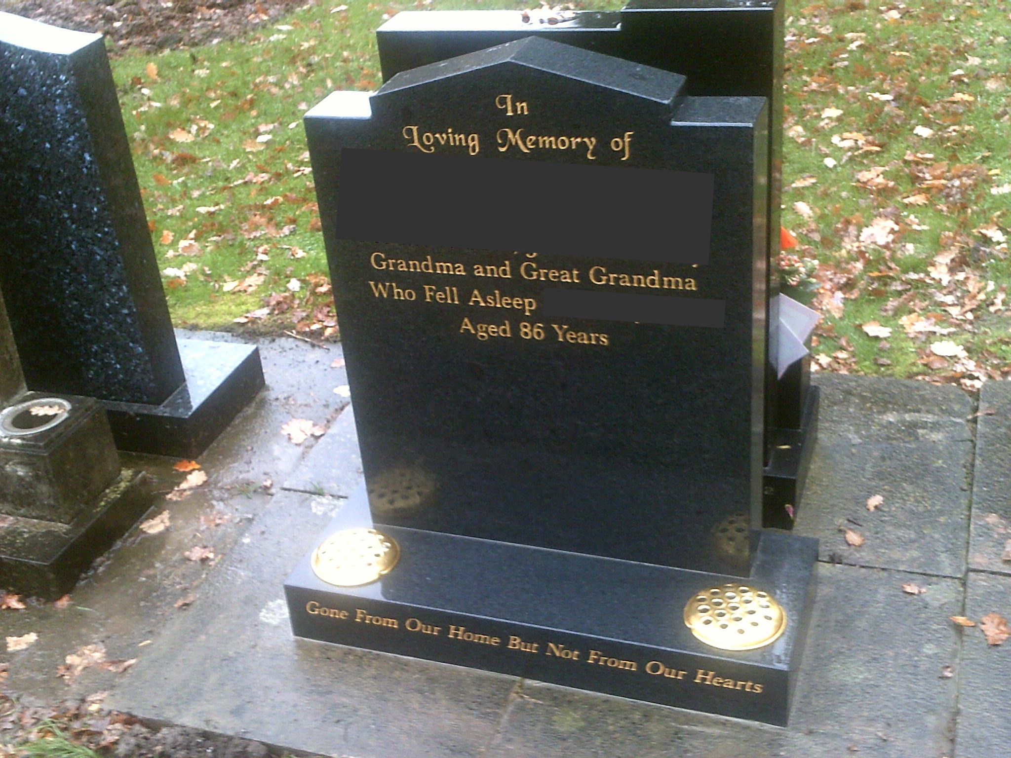 Headstone Robin Hood Cemetery Headstone Robin Hood Cemetery