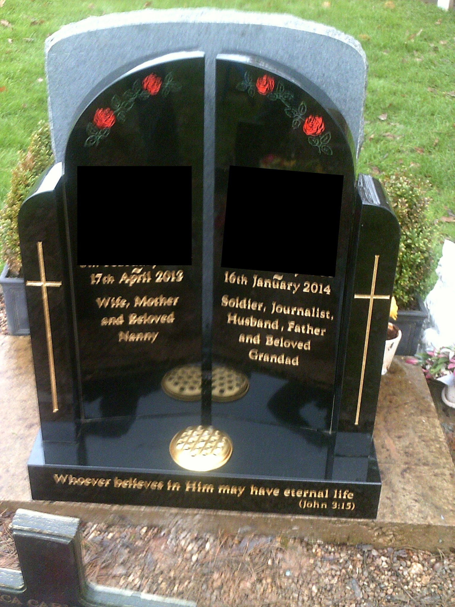Headstone in Woodlands Cemetery Headstone in Woodlands Cemetery
