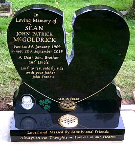 Heart Headstone in Brandwood End Cemetery Heart Headstone in Brandwood End Cemetery
